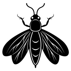Firefly silhouette vector illustration 