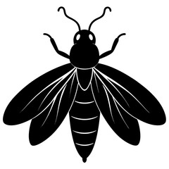 Firefly silhouette vector illustration 
