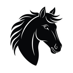 horse head vector silhouette