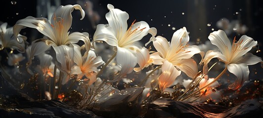 epic lily battle, ai generative
