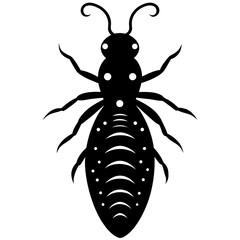 Glowworm silhouette vector illustration 