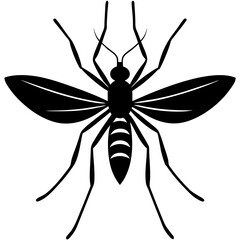 Mosquito silhouette vector illustration 