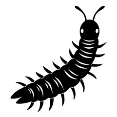 Oak worm silhouette vector illustration 