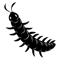 Oak worm silhouette vector illustration 