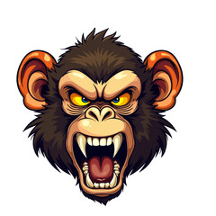 Fototapeta premium animals cartoon vector illustration ape monkey art drawing 