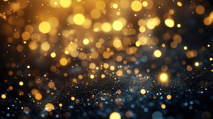 Golden and silver fireworks burst in a night sky, symbolizing celebration and joy.
