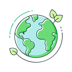 green earth planet concept  icon, green earth planet concept  vector illustration-simple illustration of green earth planet concept , perfect for green earth planet concept  logos and icons