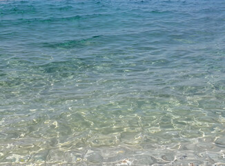 Pristine Turquoise Ocean Water with Gentle Surface Ripples