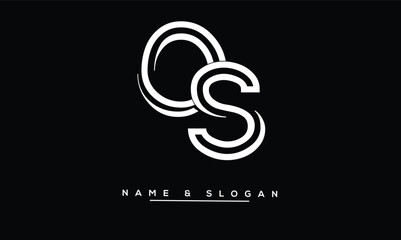 Fototapeta premium SO, OS Abstract Letters Logo Monogram
