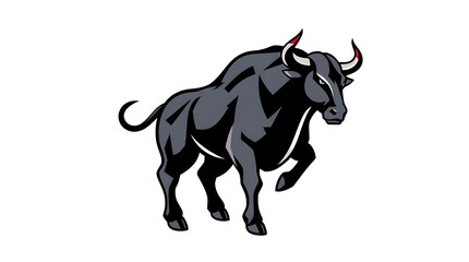 Obraz premium Black Bull Logo Illustration