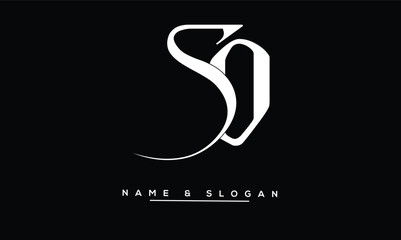 SO, OS Abstract Letters Logo Monogram