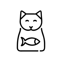 cat holding fish