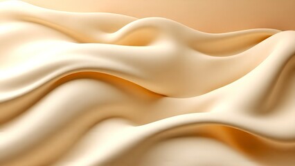 Obraz premium A smooth, flowing texture in soft cream tones, evoking a sense of calm and elegance.