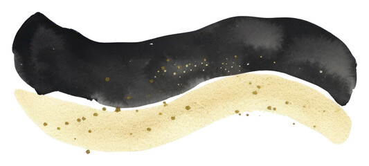 Obraz premium PNG Black wave brush white background boudin banana.