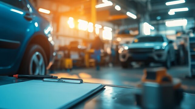 Workshop action vehicle maintenance and repair automotive industry visual storytelling indoor environment close-up view mechanic operations