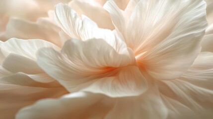 Soft pastel flower petals with delicate textures in a serene setting