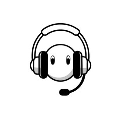 headphones on white background