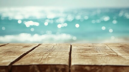 Wooden pier extending into calm waters, bathed in natural light, evoking tranquility and timeless serenity.
