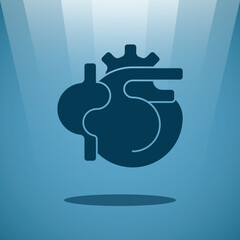 Vector human heart concept