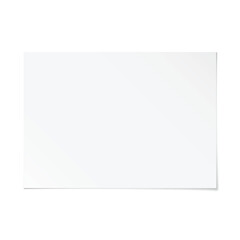 Vector landscape orientation empty A4 white paper with shadow