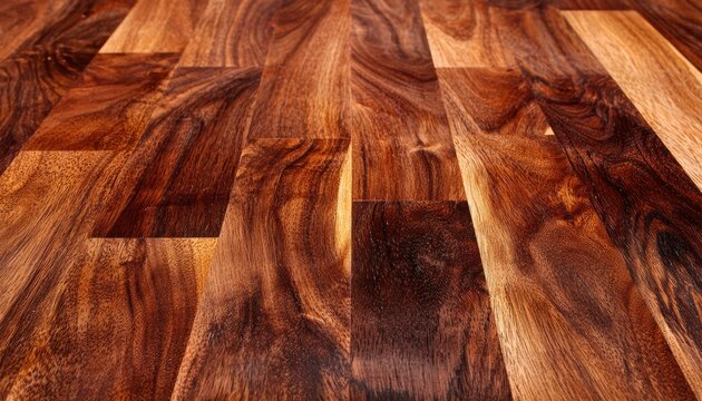Dark brown wooden parquet flooring
