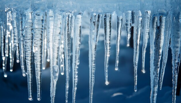 background of ice and icicles