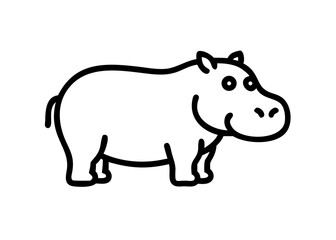 Obraz premium hippopotamus. animal icon