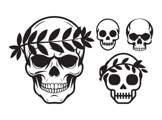 Vector Silhouette of Skull