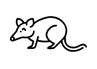 Fototapeta premium opossum. animal icon