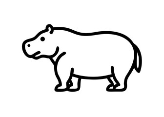 Obraz premium hippopotamus. animal icon