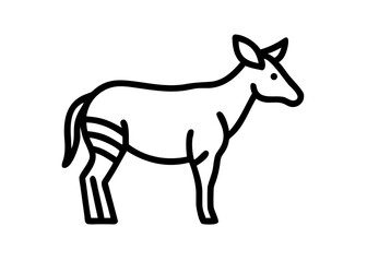 Fototapeta premium okapi. animal icon