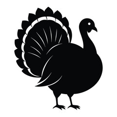Turkey silhouette art illustration.