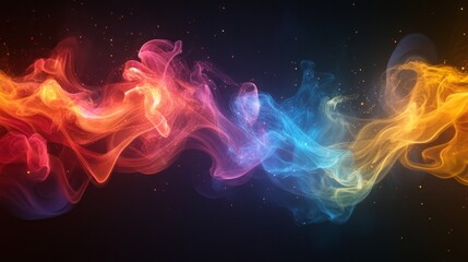 Bright gradient background with flowing colors from red to blue, creating a dynamic effect. Ideal for advertising, banners, presentations with an emphasis on energy and movement.