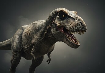 T-Rex or Tyrannosaurus Rex on solid background