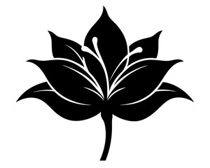 Lily Flower Silhouette Vector & SVG | Elegant Floral Vector for Wedding Decor, Crafts & Nature-Inspired Designs