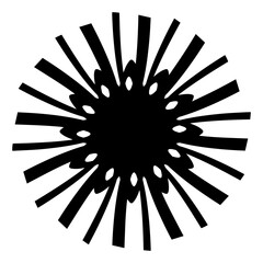 Obraz premium Geometric Form Presented As A Black Outline 