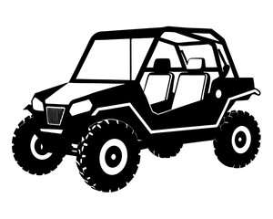 UTV Car Silhouette Vector & SVG, UTV Car Vector Logo