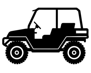 UTV Car Silhouette Vector & SVG, UTV Car Vector Logo