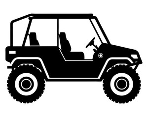 Naklejka premium UTV Car Silhouette Vector & SVG, UTV Car Vector Logo
