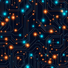 Perfectly blended glowing neon ancient runes, enhanced with AI-driven digital circuits, creating a cyberpunk sacred geometry design that embodies sophisticated futuristic divine elegance