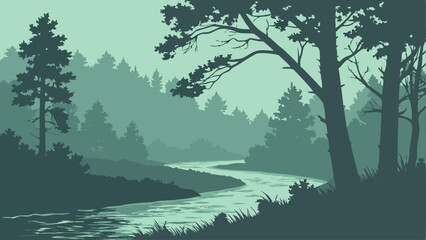 Obraz premium landscape with trees