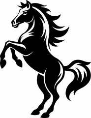 black horse vector illustration