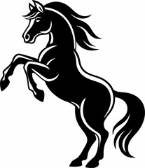 black horse vector illustration