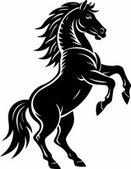 black horse vector illustration