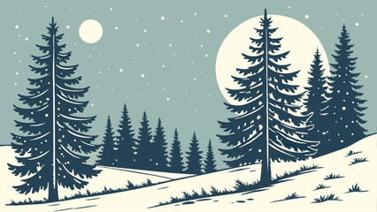 Fototapeta premium winter forest landscape