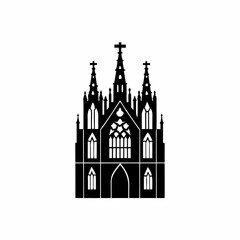  creative silhouette Arcturus church icon victor illustration