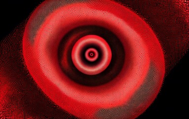 Abstract Red Dotted Swirl Pattern Background