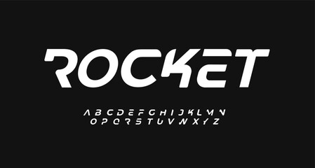 Modern Bold Font. Futuristic Font. Sans Serif Font. Regular Uppercase Typography Urban style alphabet font for fashion, sports, technology, digital, film, logo design, vector illustration