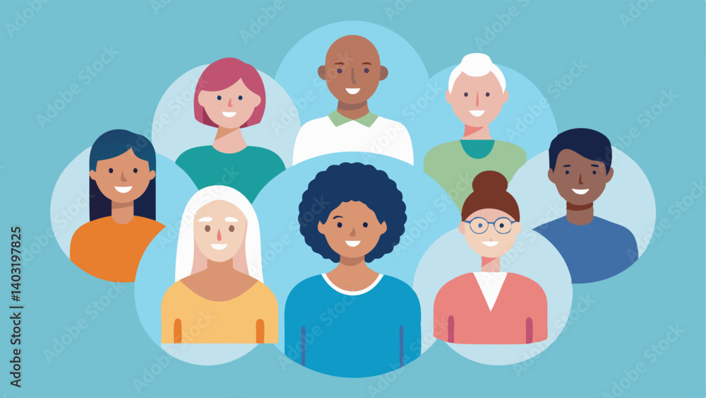 Poster supportive community a group of diverse individuals sharing their experiences in a supportive group 