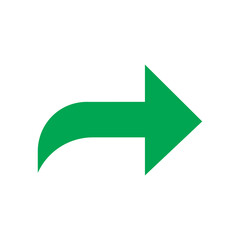 right curve arrow sign